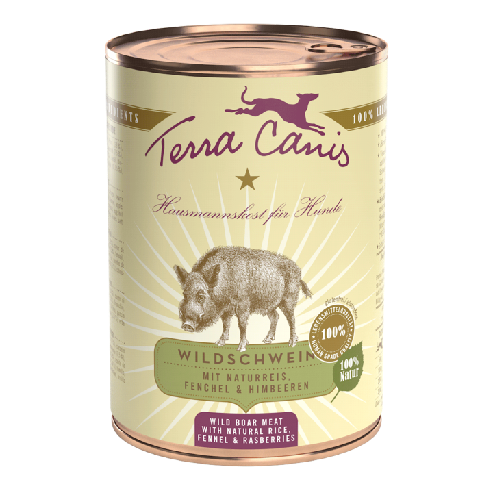 Terra Canis Hunde-Nassfutter Classic Wildschwein mit Naturreis